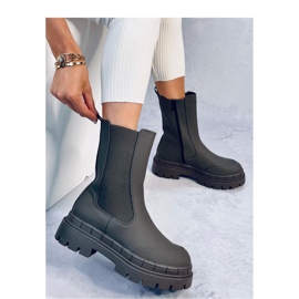 Vysoké Chelsea boty Faime Kaki - Inello zelená 2