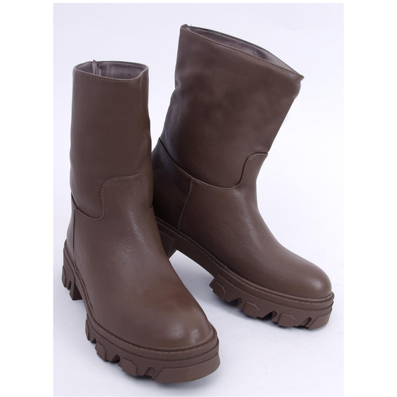 Bunton Army Green kotníkové boty rovného střihu - Inello hnědý 1