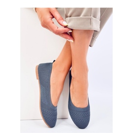 Pletené balerínky Newey Blue - Inello modrý 1 Pletené balerínky Newey Blue - Inello modrý 1