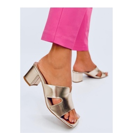 Žabkové sandály na vysokém podpatku Vallon Gold - Inello žlutá 1