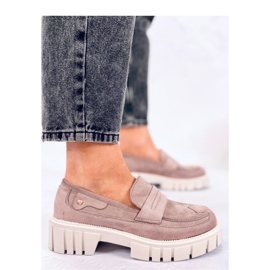 Mokasíny na platformě Chandra Khaki - Inello fialový 2