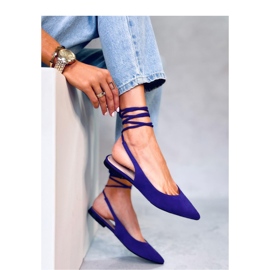 Šněrovací balerínky Dentoni Purple - Inello fialový 1 Šněrovací balerínky Dentoni Purple - Inello fialový 1