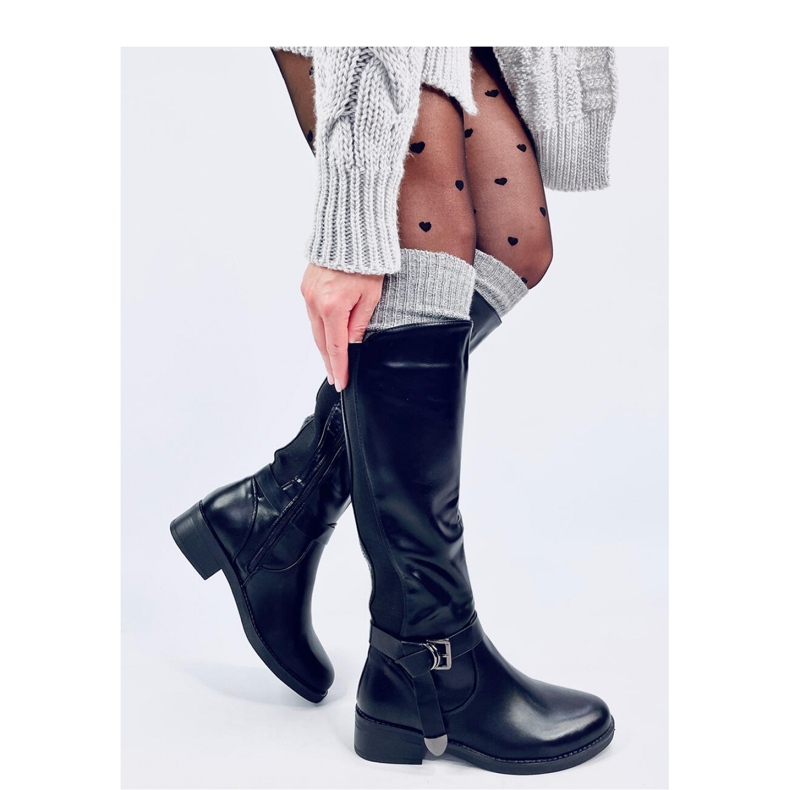 Kozačky s elastickým svrškem Wints Black - Inello černá 2