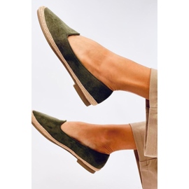 Dámské baletní espadrilky Ballot Olive - Inello zelený 1