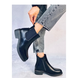 Takart Black grain Chelsea boty - Inello černý 2