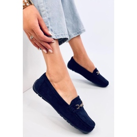 Dámské semišové mokasíny Sourd Navy - Inello 3