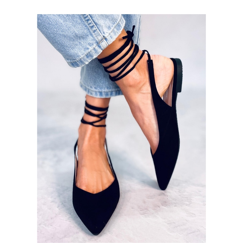 Balerínky Dentoni Black šněrovací - Inello černý 1