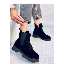 Šněrovací chelsea boty Franti Black - Inello černá 2