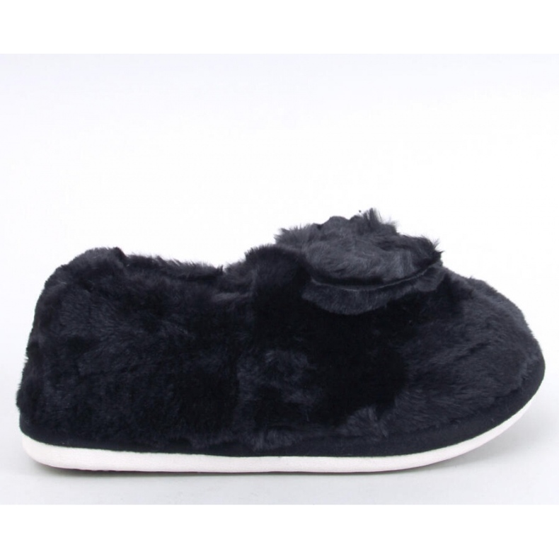 Kožešinové pantofle s mašlí Emres Black - Inello černý 1