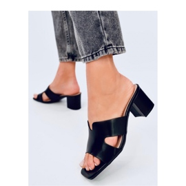 Žabkové sandály na vysokém podpatku Vallon Black - Inello černá 2