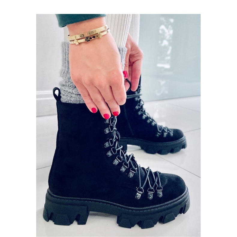 Pracovní šněrovací kotníkové boty Conor Black - Inello černá 2