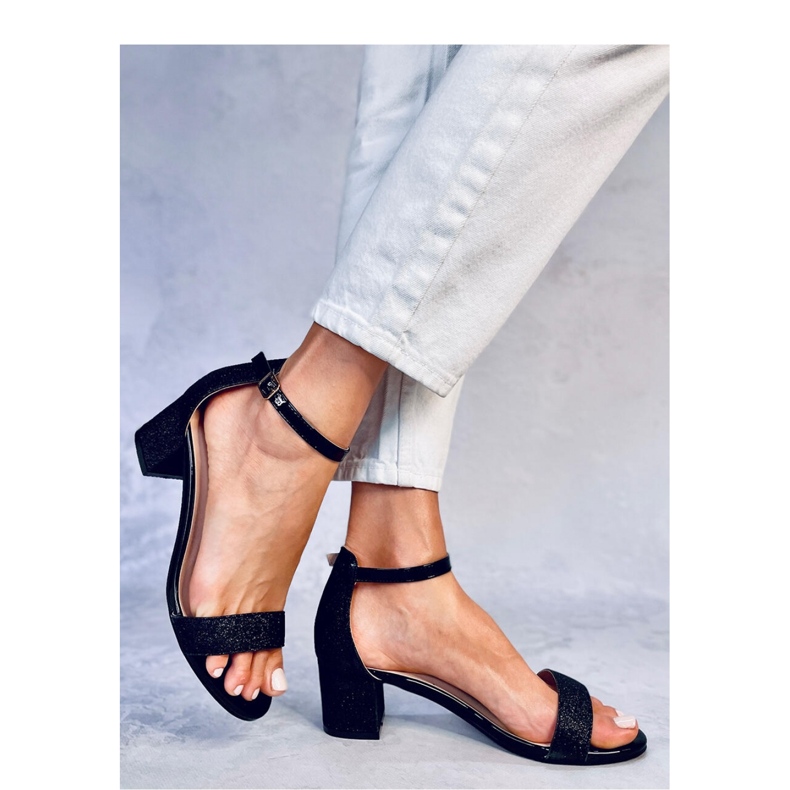 Costello Black sandály na vysokém podpatku - Inello černá 1