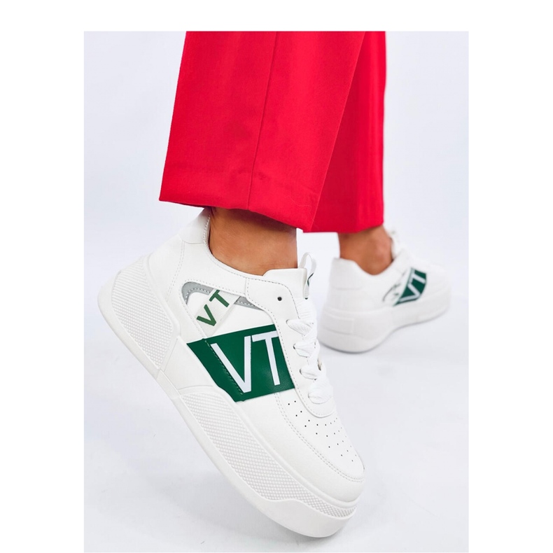 Sterry White Green tenisky na platformě - Inello zelený 1