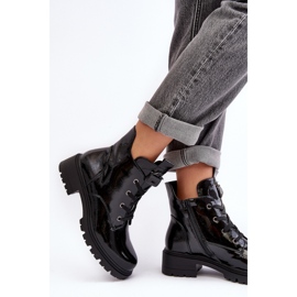 Step in style Boty Model S.Barski HY93-91 Black Lakier - Krok ve stylu černá 2