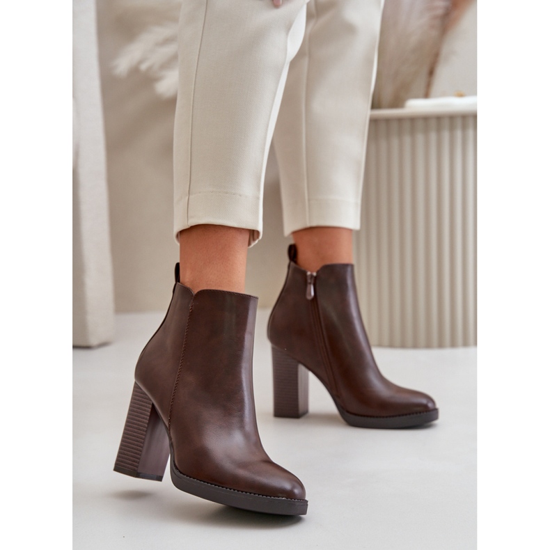 Step in style Boty Model Teresine UK155 Brown - Krok ve velkém stylu hnědý 1