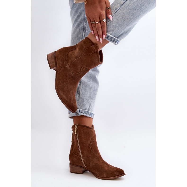 Step in style Boty Model Zazoo 3329 Brown Suede - Krok ve velkém stylu hnědý 2