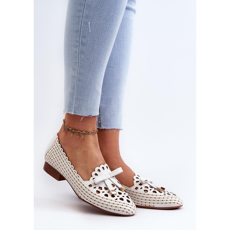 Step in style Balerínky Model Nestavia ASA222-1 White - Stylový krok bílý 1