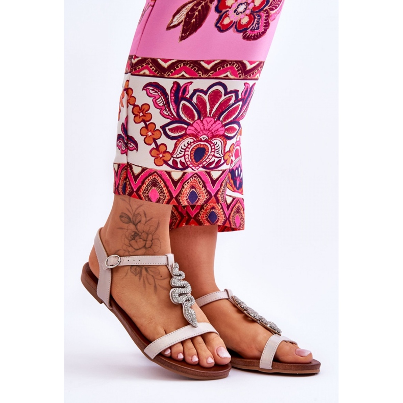 Step in style Sandály Model S.Barski KV-5541-42 Béžové - Krok ve velkém stylu béžový 2