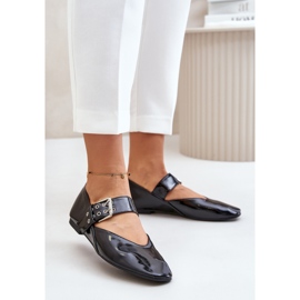 Step in style Balerínky Model Azirae 6689 Black Lakiert - Krok ve stylu černý 1
