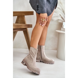 Step in style Boty Model Narilie LG866 Beige - Krok ve velkém stylu béžový 1