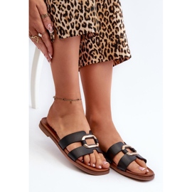 Step in style Sandálové žabky Model Sergio Leone SK077H Black - Krok ve stylu černá 1