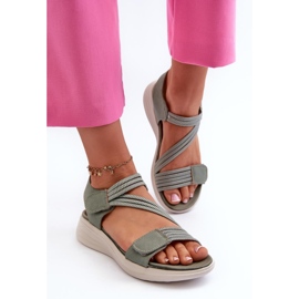Step in style Sandály Model Eladora 24SD06-7056 Zelená - Krok ve velkém stylu 3