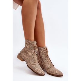 Step in style Kozačky Model Maciejka 06391-04 Béžová - Krok ve stylu béžový 1