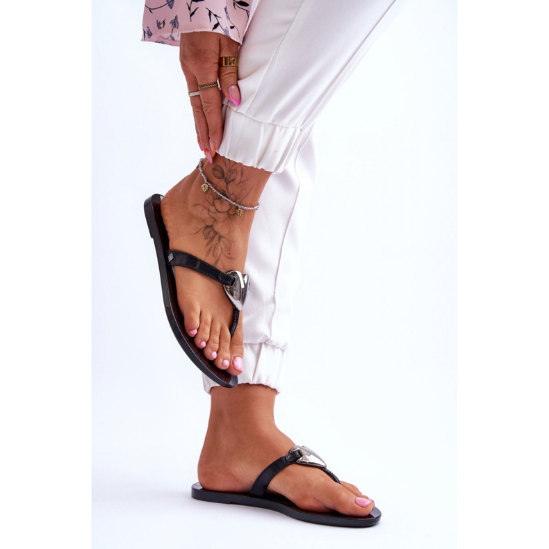 Step in style Sandálové žabky Model Zaxy JJ285031 Black - Krok ve velkém stylu černý 2