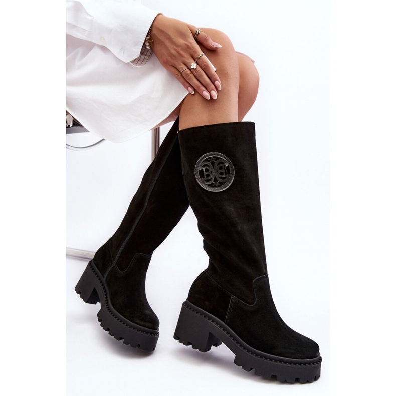 Step in style Boty Model Lewski 3367 Black Suede - Krok ve velkém stylu černý 1