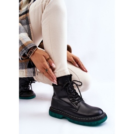 Step in style Bojové boty Model Trinah 22BT35-5079 Black_Green - Krok ve stylu černý 1