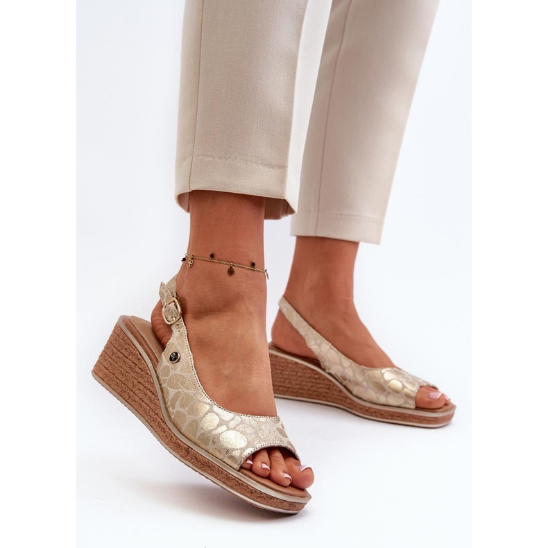 Step in style Sandály Model Sergio Leone SK301 Gold Snake - Krok ve velkém stylu žlutá 1 Step in style Sandály Model Sergio Leone SK301 Gold Snake - Krok ve velkém stylu žlutá 1