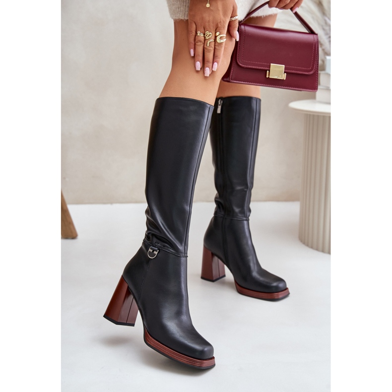 Step in style Model Da JC42-39 Černé kozačky - Krok ve velkém stylu černá 1