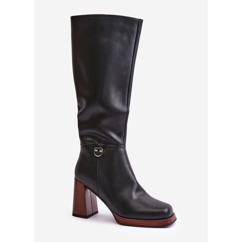 Step in style Model Da JC42-39 Černé kozačky - Krok ve velkém stylu černý 2