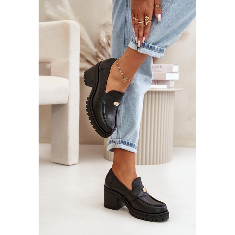 Černé dámské boty na podpatku Zazoo černá 1