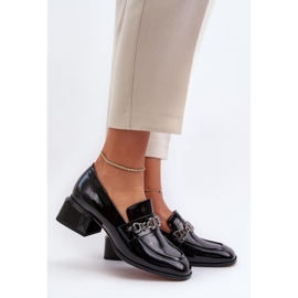 Elegantní blokové lodičky S.Barski, černé černý 1
