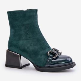 Step in style Boty Model MR880-127 Dark Green - Krok ve velkém stylu zelený 2