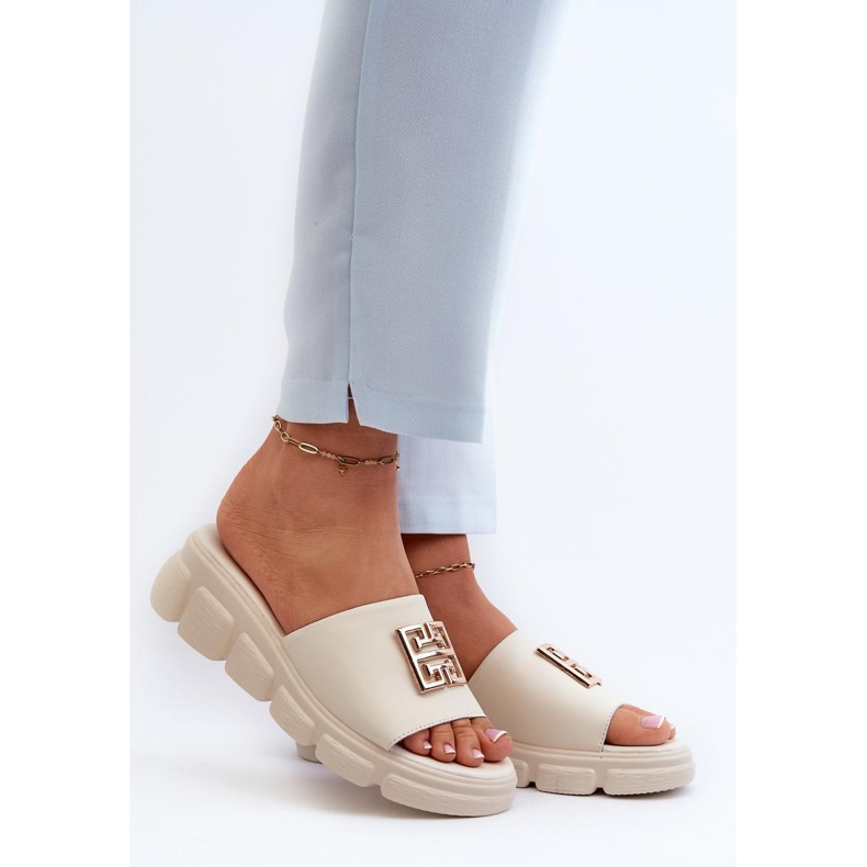 Step in style Sandálové žabky Model Vinceza 41444 Béžová - Krok ve stylu béžový 1