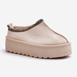 Step in style Pantofle Model Neroma 877-1 Světle béžová - Krok ve stylu béžový 2