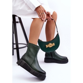Step in style Boty Model Jenefer 60369 Green - Krok ve velkém stylu zelený 1