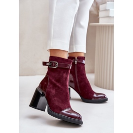 Step in style Boty Model Da MR880-085 Bordo - Krok ve velkém stylu červené 1