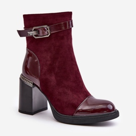 Step in style Boty Model Da MR880-085 Bordo - Krok ve velkém stylu červený 2