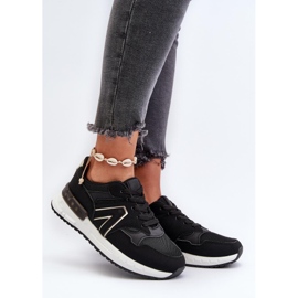 Sportovní boty na jemné černé platformě černý 1