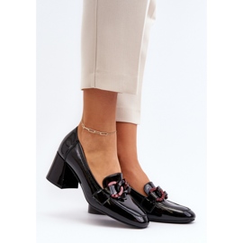 Dámské lodičky na vysokém podpatku Black/Pink černá 1 Dámské lodičky na vysokém podpatku Black/Pink černá 1