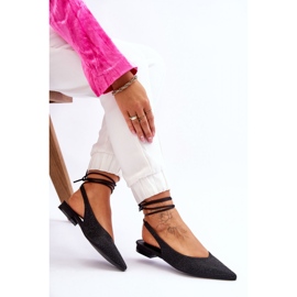 Dámské balerínky s otevřeným podpatkem Černé černá 1