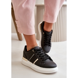 Černé sportovní boty na platformě černý 1