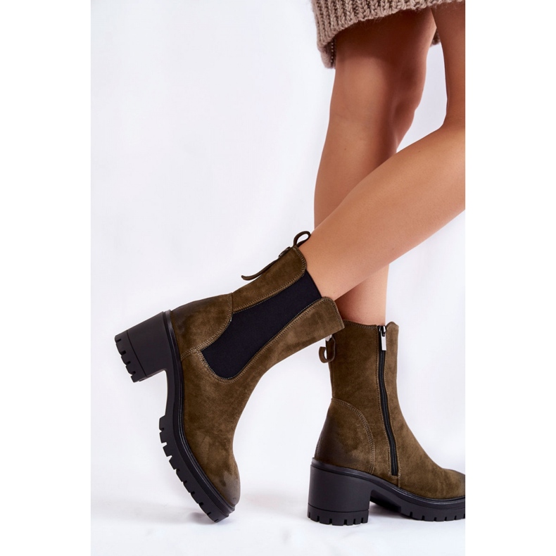 Step in style Boty Model Liris 23-10812 Khaki - Krok ve velkém stylu zelený 2