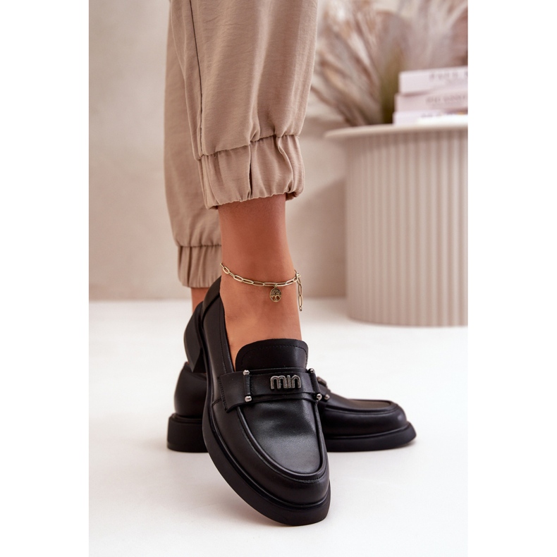 Vinceza Elegantní dámské černé mokasíny černá 1