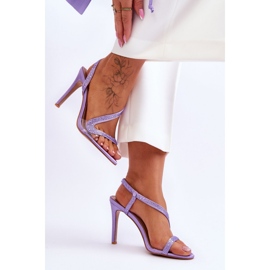 Elegantní sandály na vysokém podpatku Violet fialová 1