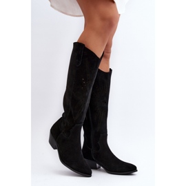 Prolamované boty Zazoo Black černý 1