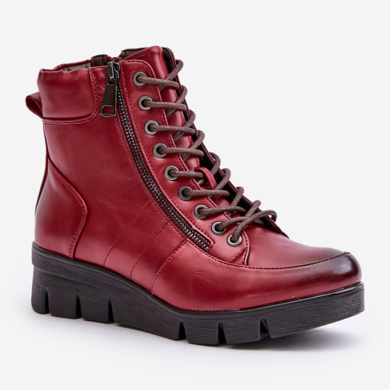 Step in style Boty Model Savindria RMR23109A-2 Red - Krok ve velkém stylu červený 2